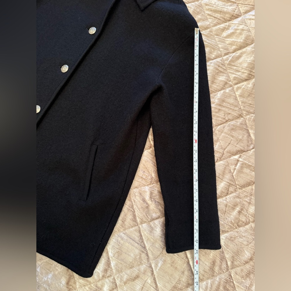 100% Wool Boiled Wool Jacket | Quiet Luxury Old Money Dark Academia - Picture 9 of 11